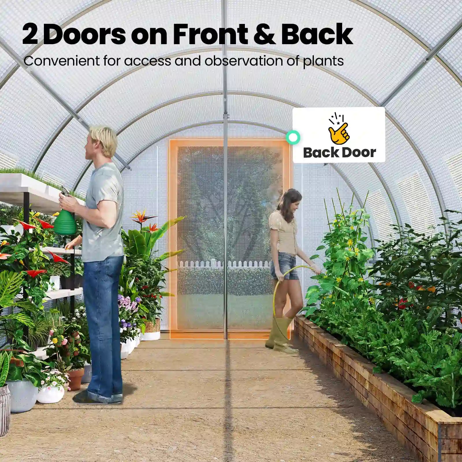 Premium Heavy Duty Large Walk-in Greenhouse for Plants & Vegetables - Durable Outdoor Gardening Shelter for Year-Round Growing