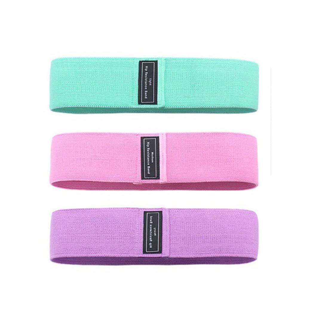 PSYP Fitness Resistance Bands Set - 3-Piece Elastic Yoga Bands, Hip Circle Expander for Women, Home & Gym Workout Equipment (76cm, Color: 001) - Perfect for Yoga, Pilates, Strength Training & Physical Therapy