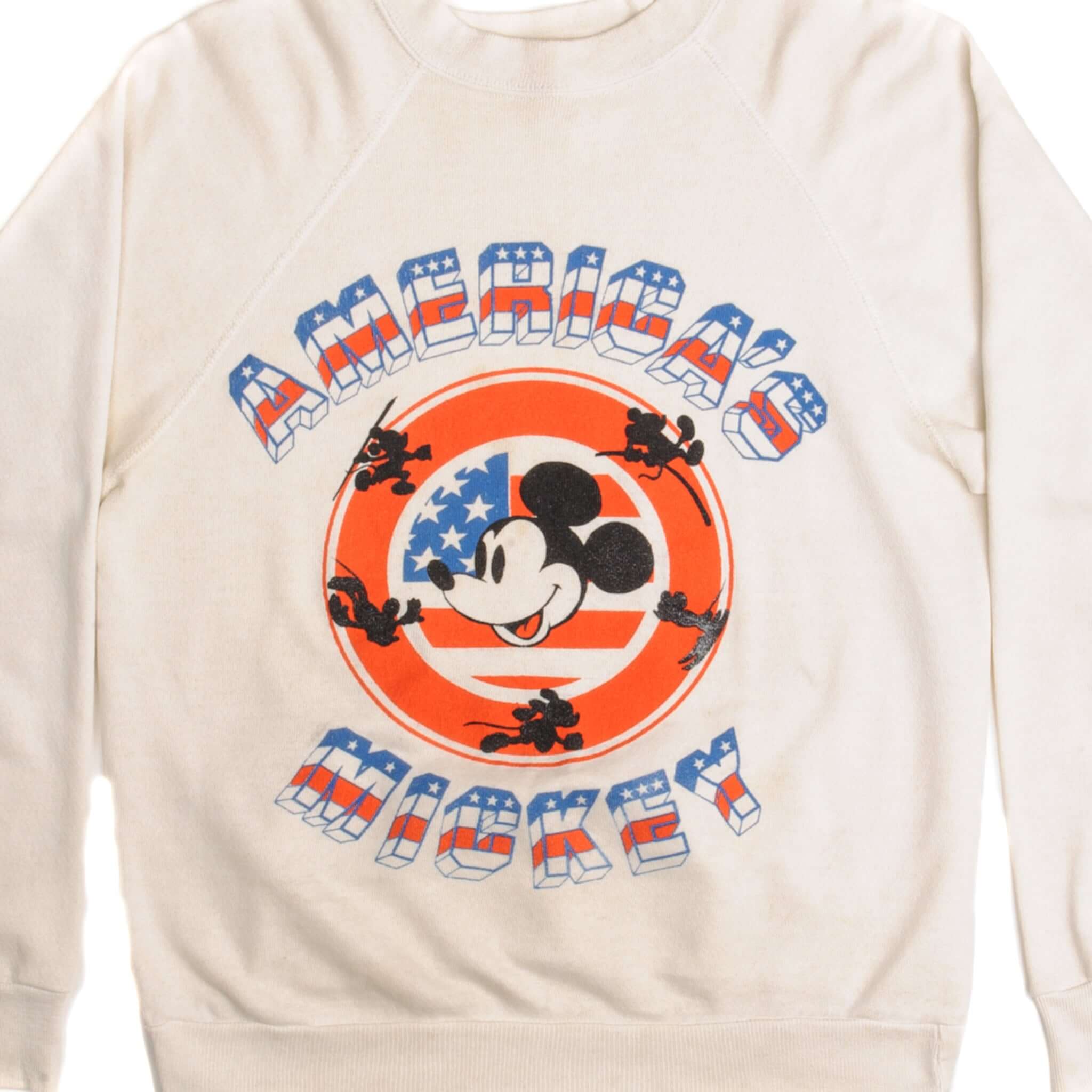 Vintage Disney America's Mickey Mouse Sweatshirt - Medium Size 1970s to Early 1980s - Retro Disneyland Apparel for Collectors & Theme Park Fans