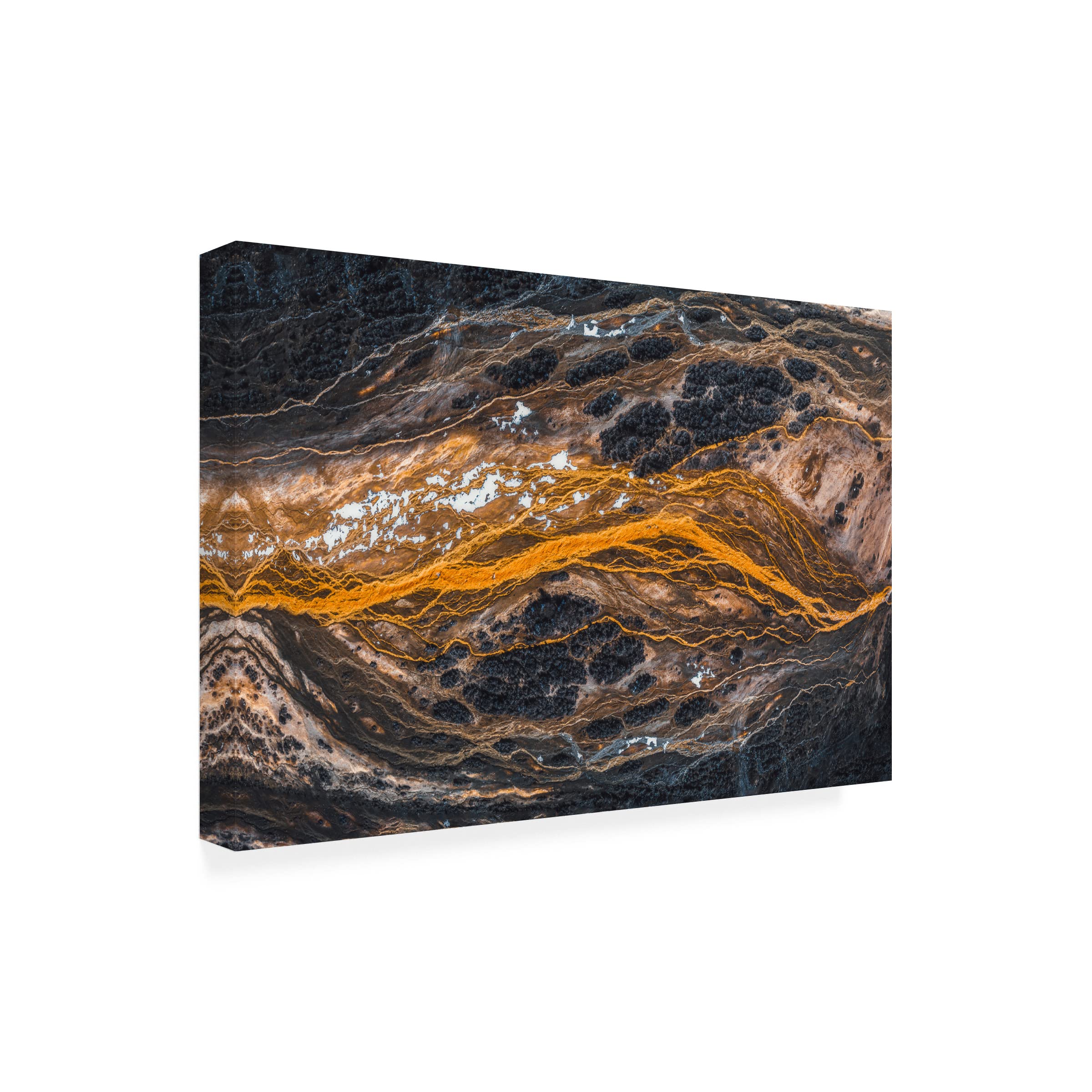 Trademark Fine Art 'The Pulse Of The Earth' Canvas Wall Art Print by Tianqi - Modern Abstract Painting for Living Room, Bedroom & Office Decor