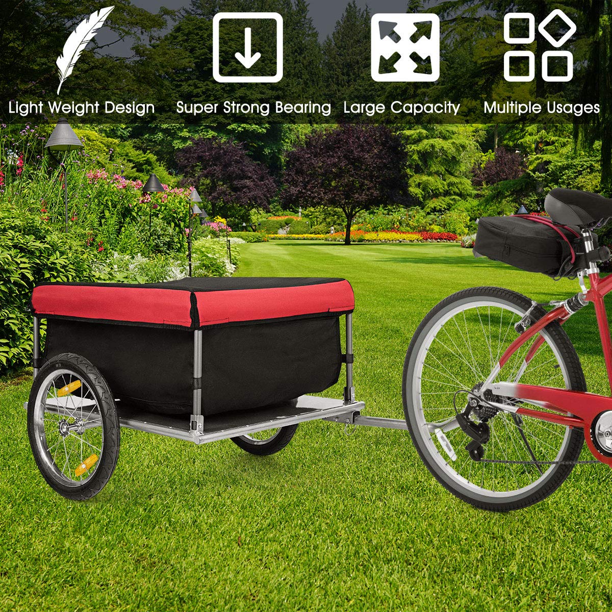 Goplus Foldable Bike Cargo Trailer - 16