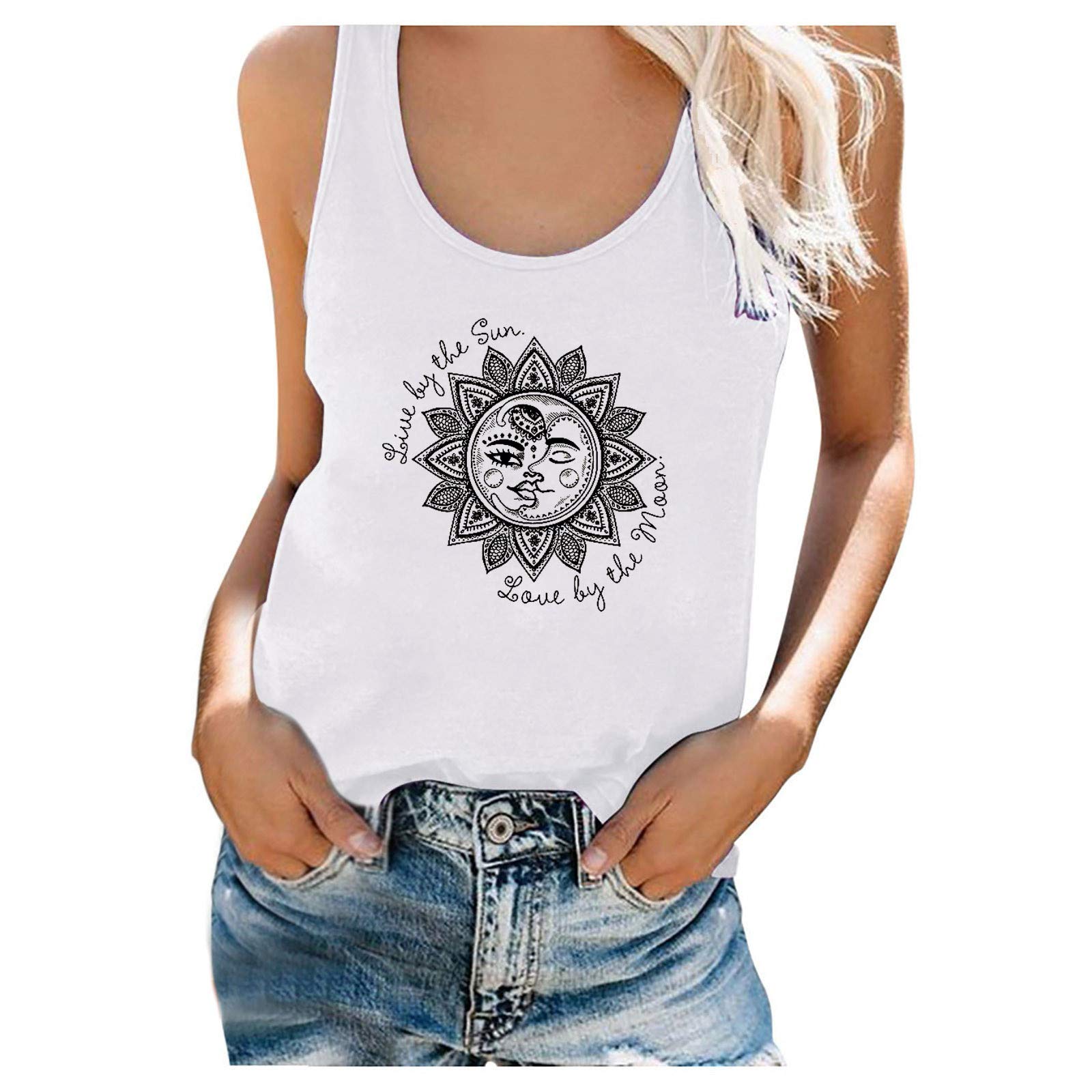 Smooto Women's Baseball Blouse - Stylish Pizza Print Tank Top with 20LB Weight Vest for Fitness & Activewear (White, Size 5/L) - Perfect for Gym, Running & Casual Outings