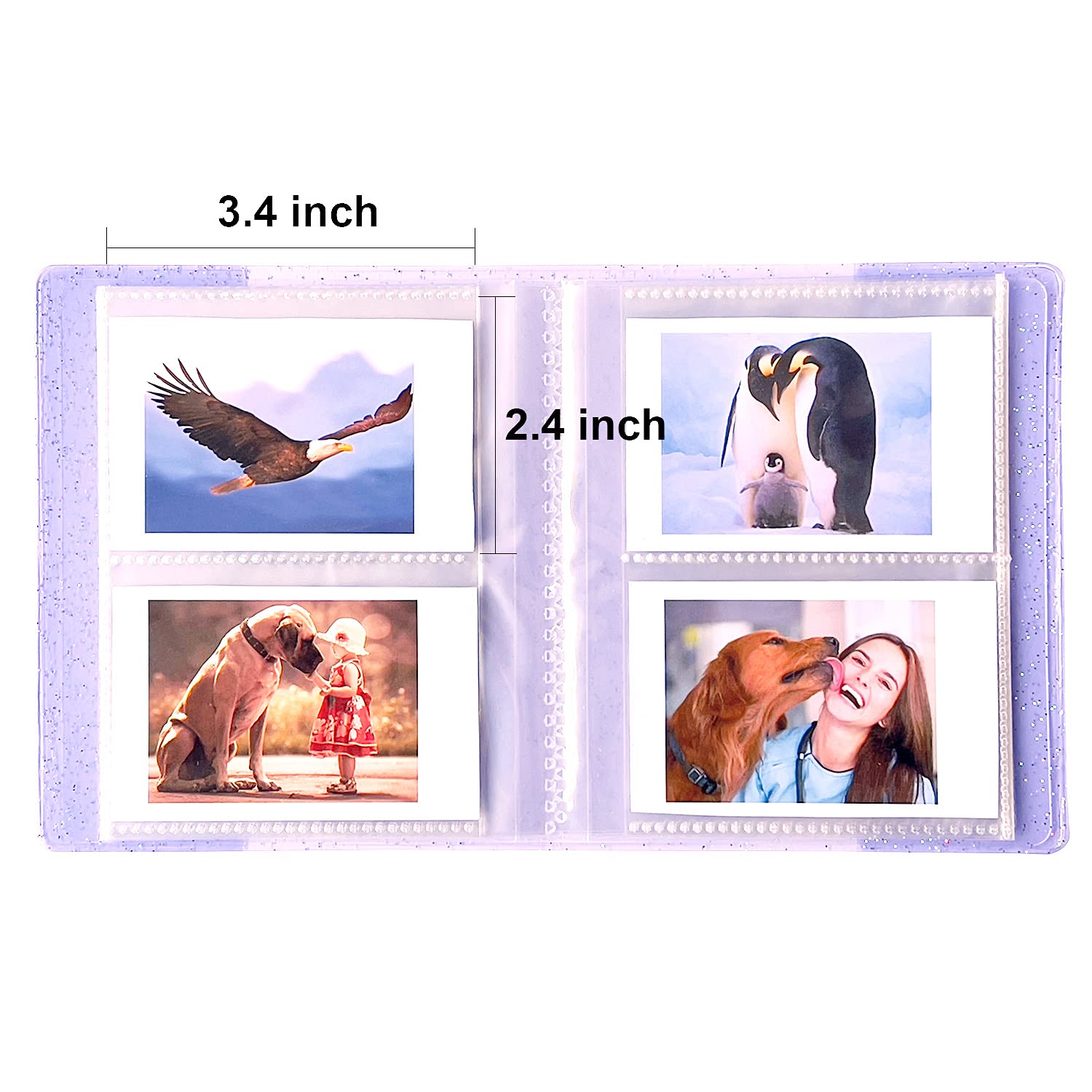 64-Pocket Mini Photo Album for Fujifilm Instax Mini 11/7s/8/8+/9/25/50s/70/90 & Polaroid Snap/LiPlay - Compact 3