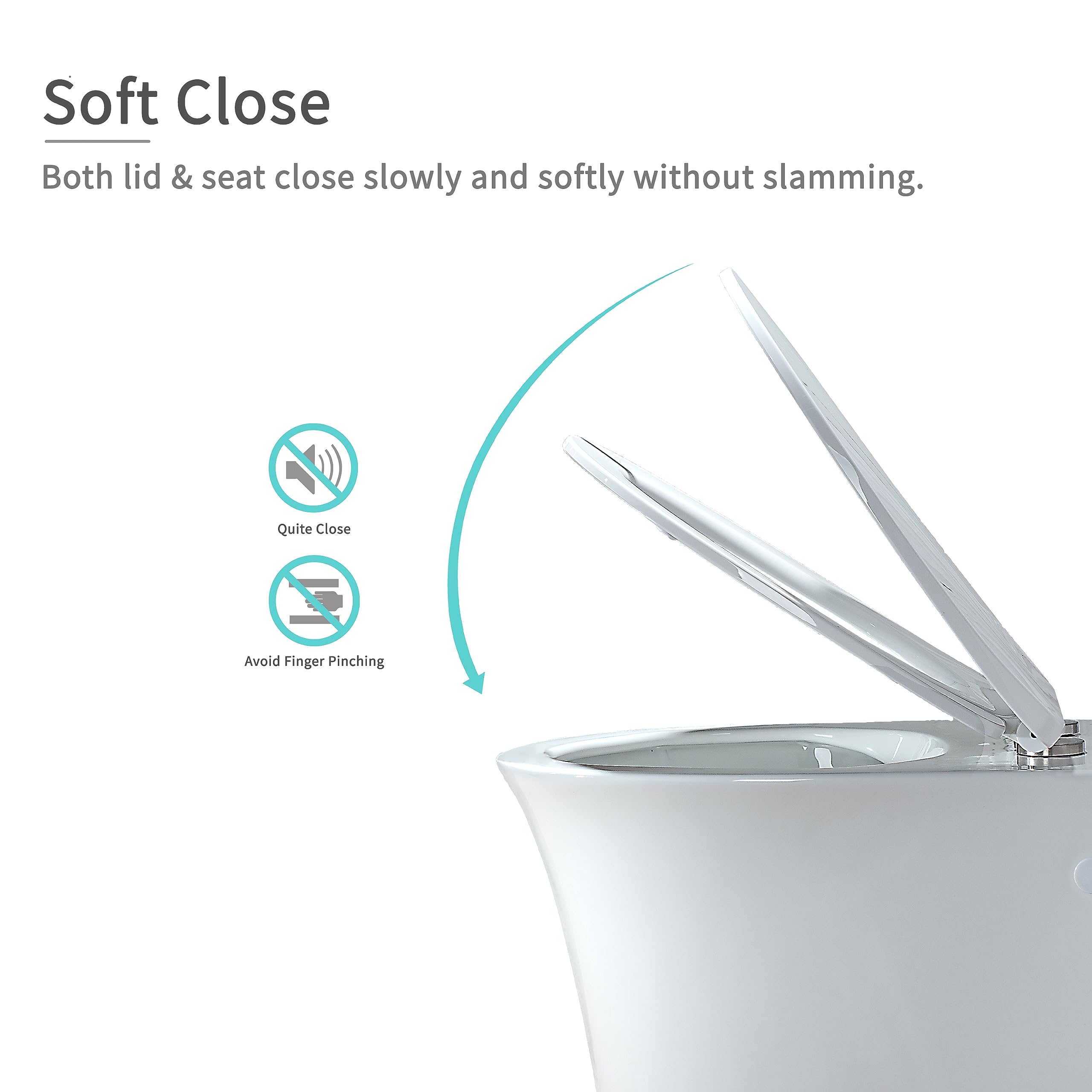 Casta Diva Wall Mounted Toilet - Elongated Tankless Modern Design with Soft Close Seat, 1.1/1.6 GPF Dual Flush Water Saving, White - Perfect for Small Bathrooms, Powder Rooms & Contemporary Homes