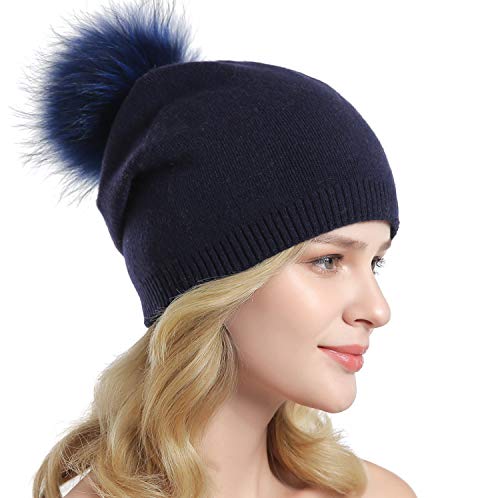Luxury Cashmere Knit Wool Beanie for Men & Women - Soft Winter Warm Hat for Cold Weather - Perfect for Skiing, Hiking, and Outdoor Activities