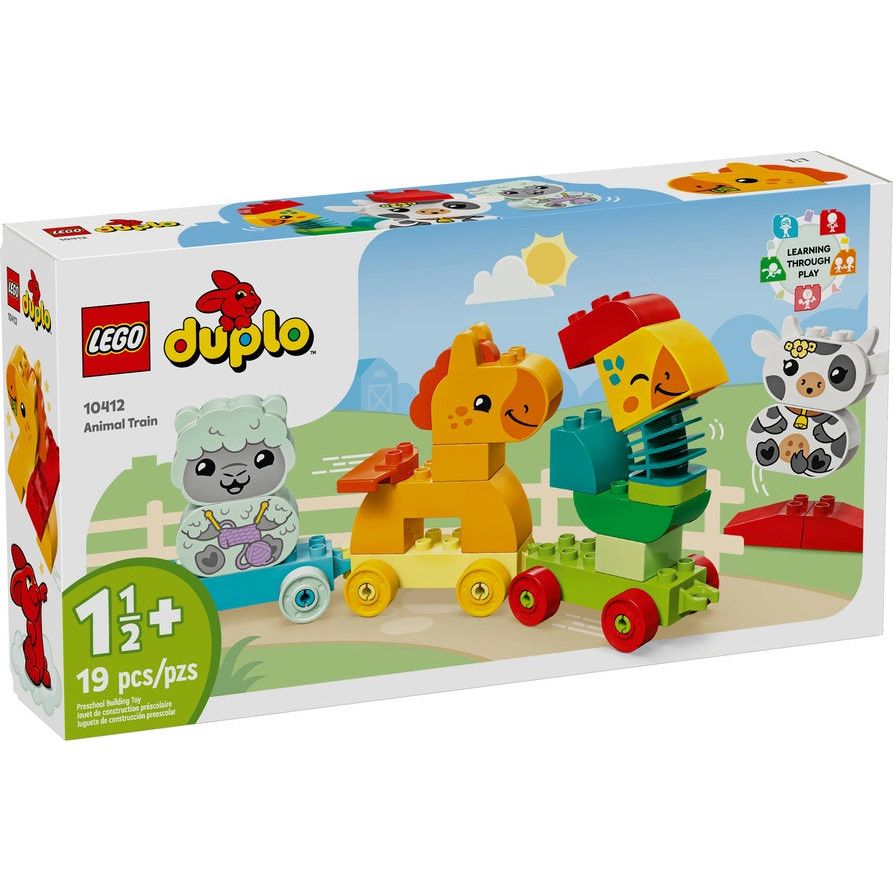 LEGO DUPLO Animal Train Building Blocks Set 10412 - Educational Toy for Toddlers & Preschoolers | Perfect for Creative Play, Early Learning & Train Adventures