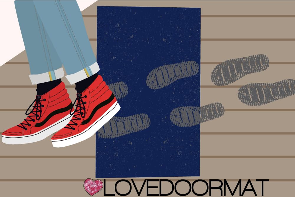 Customized Felt Doormat with Non-Slip Rubber Backing - Handmade in Italy - Washable & Durable - Personalized Welcome Mat for Home & Office Entrance - Perfect Gift for Housewarming & Holidays