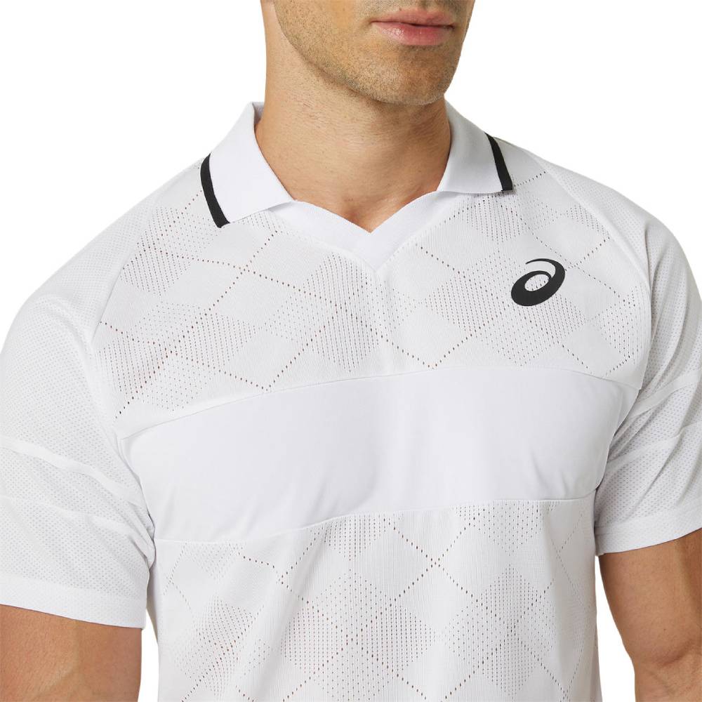 ASICS Men's Match Actibreeze Performance Polo Shirt - Breathable, Moisture-Wicking Tennis & Golf Shirt (Brilliant White) - Ideal for Sports & Casual Wear