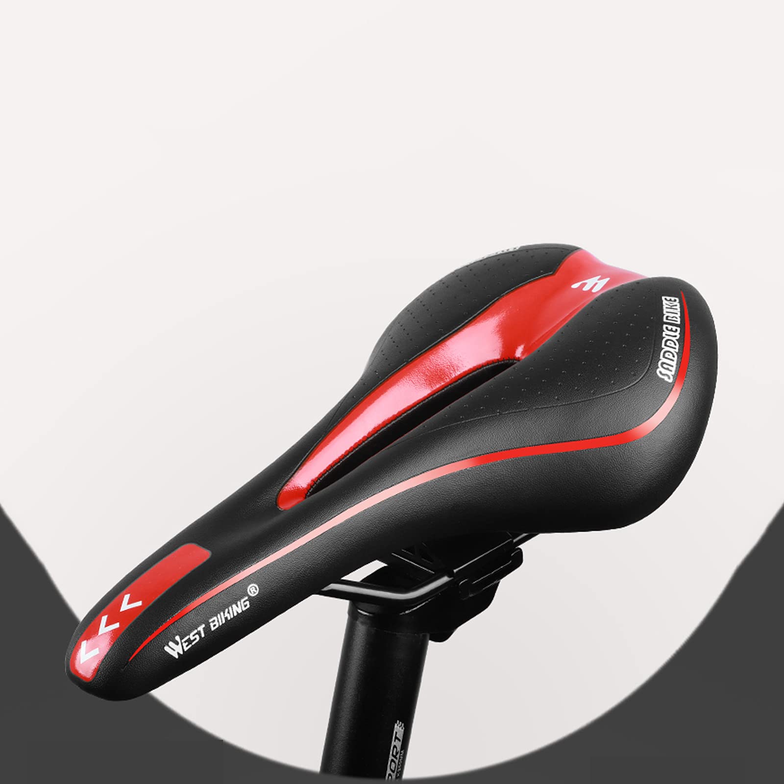 Premium Comfort Bike Saddle - Memory Foam Padded Bicycle Seat for Men & Women - Shock Absorbing, Waterproof & Breathable Cycling Seat - Perfect for City, Mountain (MTB), Road & Folding Bikes - Ideal for Commuting, Long Rides & Outdoor Adventures