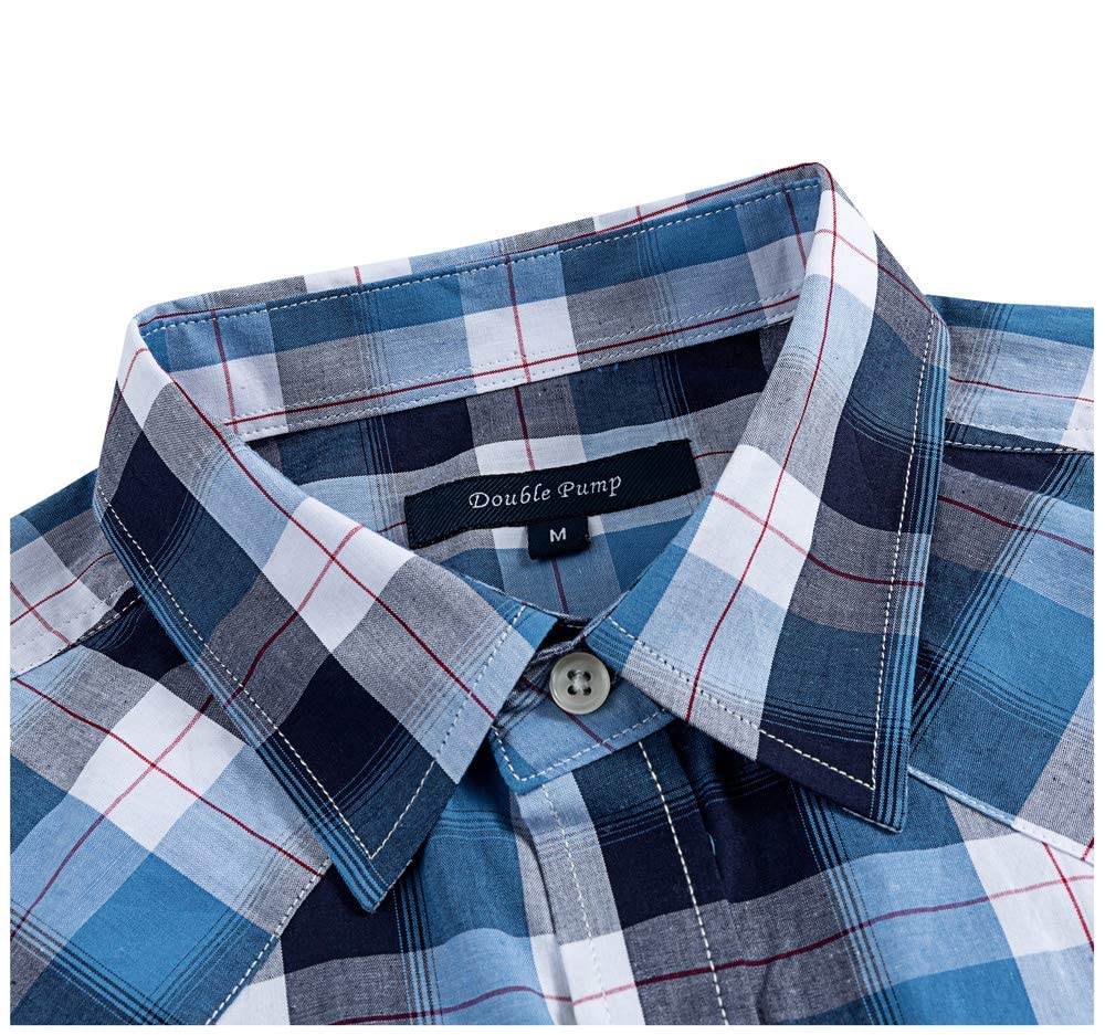 Men's Western Snap Button Plaid Long Sleeve Shirts - Regular Fit Casual Shirt for Cowboy Style, Ranch Work & Country Fashion