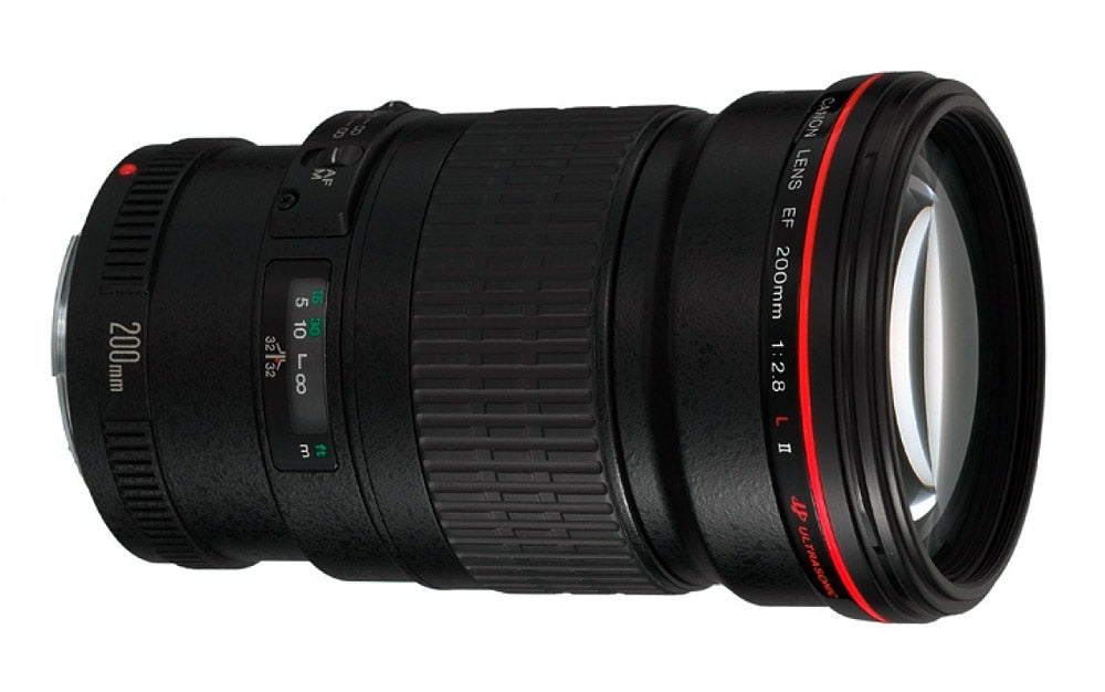 Canon EF 200mm f/2.8L II USM Telephoto Prime Lens for Portrait & Sports Photography - Professional Fast Aperture Camera Lens for DSLR Cameras - Perfect for Low Light & Action Shots