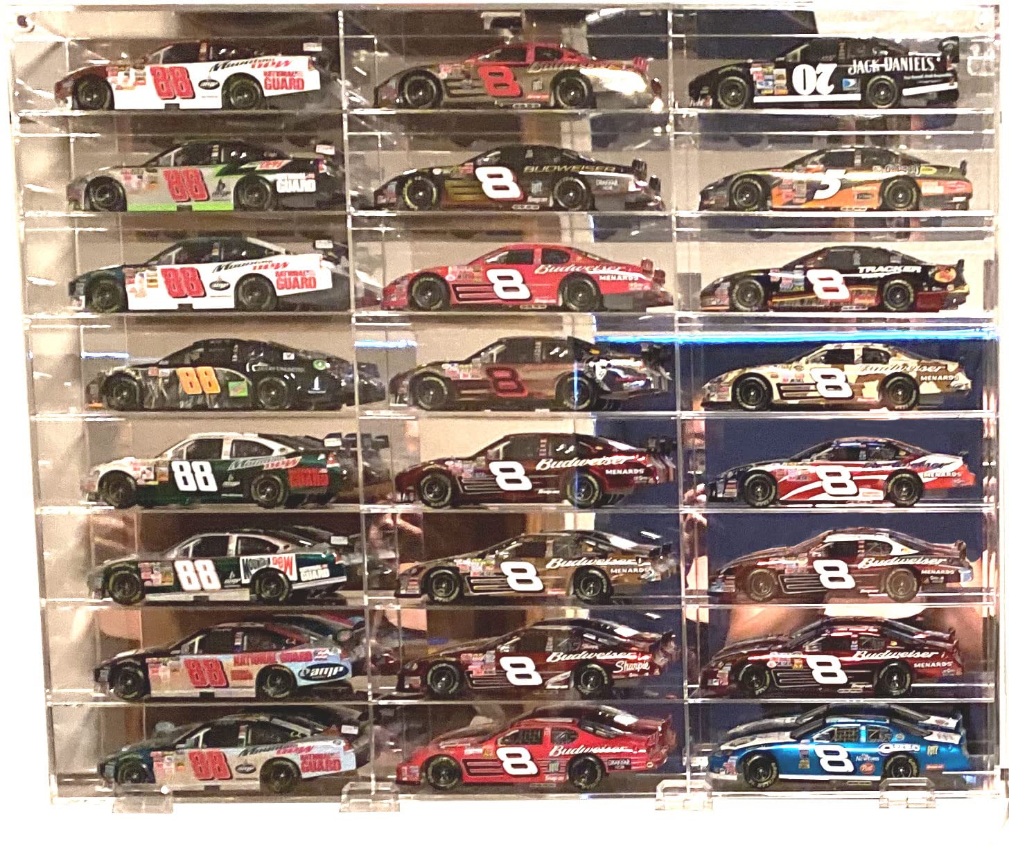 1:24 Scale Diecast Toy Model Car Display Case - Clear Acrylic Storage Showcase with 24 Compartments for Collectors (AHW24) | Perfect for Home Decoration, Toy Car Protection & Organized Display