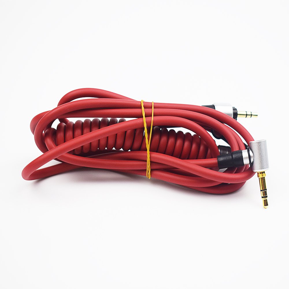 Beats by Dr Dre Solo Studio Pro Detox Edition Replacement Audio Aux Cable - 3.5mm Auxiliary Extension Cord for Headphones (Red) | Perfect for Gaming, Music & Travel Accessories