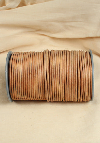 4mm Natural Leather Cord for Jewelry Making, DIY Crafts - 25m Spool | Perfect for Bracelets, Necklaces & Macrame Projects