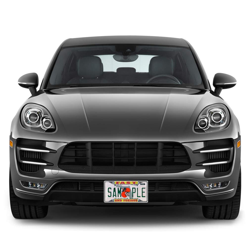 Fast & Furious Style Metal Insert License Plate Frame - Weatherproof Black Car Accessory with 4 Solid Holes | Perfect for Sports Cars, Custom Vehicles & Car Enthusiasts