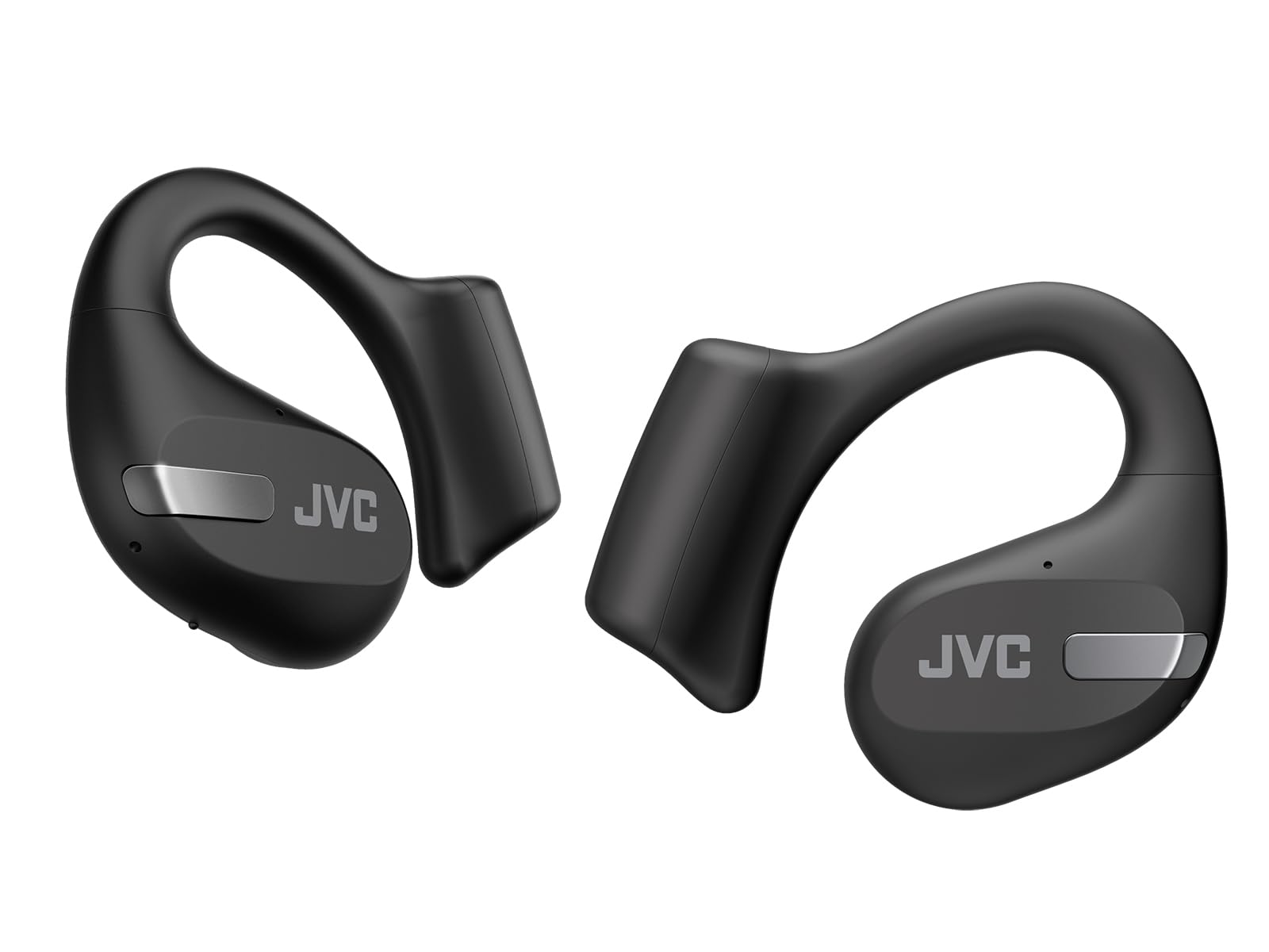 JVC HA-NP50T-B True Wireless Earbuds - Open Ear Design with Active Noise Reduction, Bluetooth 5.3, 38H Playtime, IPX4 Waterproof, Multi-Point Connection - Perfect for Running, Gym Workouts & Office Use (Black)