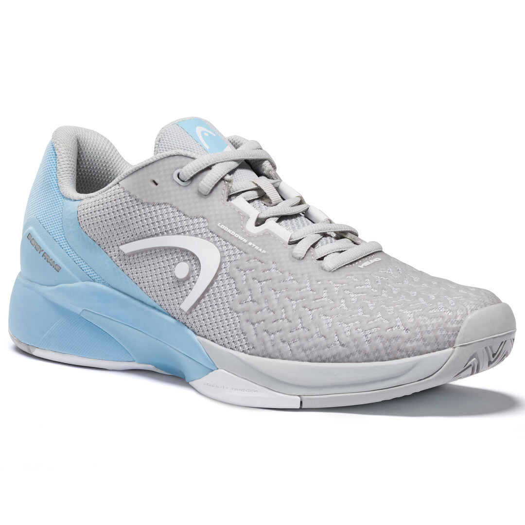 Head Revolt Pro 3.5 Women's Tennis Shoes - Lightweight Performance Court Shoes for Women (Grey/Light Blue) | Perfect for Competitive Play & Casual Wear