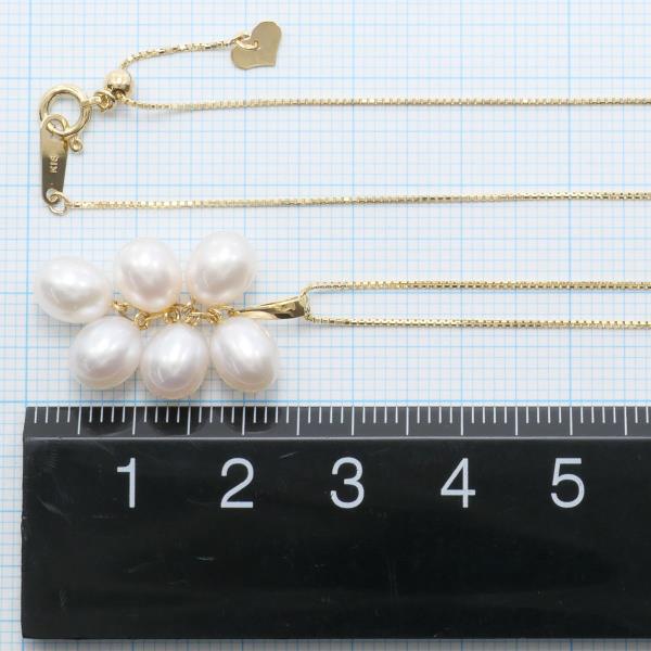18K Yellow Gold Pearl Necklace for Women - Elegant Bridal Jewelry, Wedding Gift & Special Occasion Accessory - Perfect for Anniversaries, Prom & Evening Events
