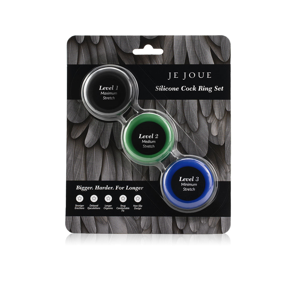 Je Joue Silicone Cock Ring Trio Set - Stretchy & Comfortable Pleasure Rings for Couples - Enhances Erection & Sensation - Perfect for Intimate Moments & Spice Up Your Love Life