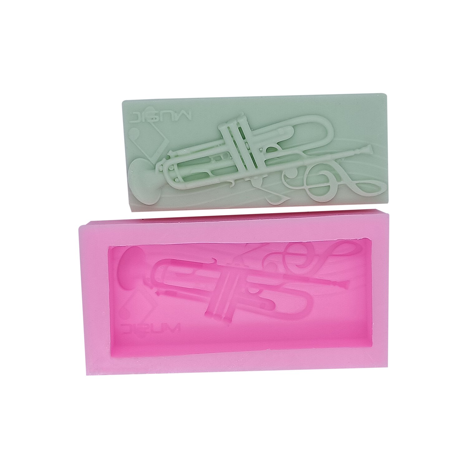 Premium Silicone Trombone Soap & Candle Molds - DIY Craft Molds for Resin, Wax, and Handmade Soap - Perfect for Musician Gifts, Band Party Favors, and Creative Art Projects