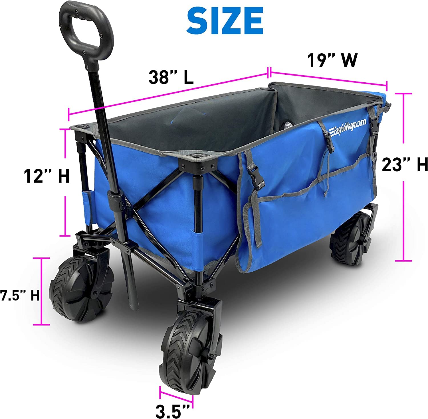 EasyGoProducts Deluxe Folding Beach Wagon with 19