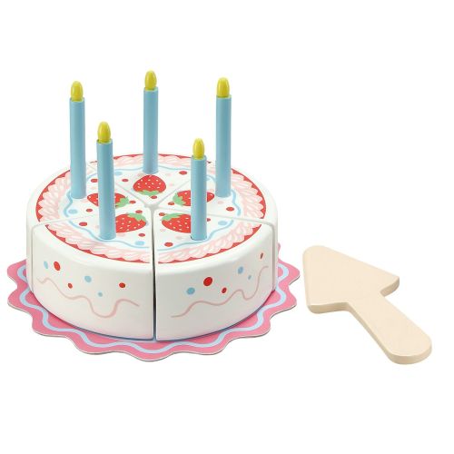 Charming Wooden Birthday Cake Toy Set for Kids - Pretend Play, Learning & Imaginative Fun - Perfect for Toddler Role Play & Birthday Party Games