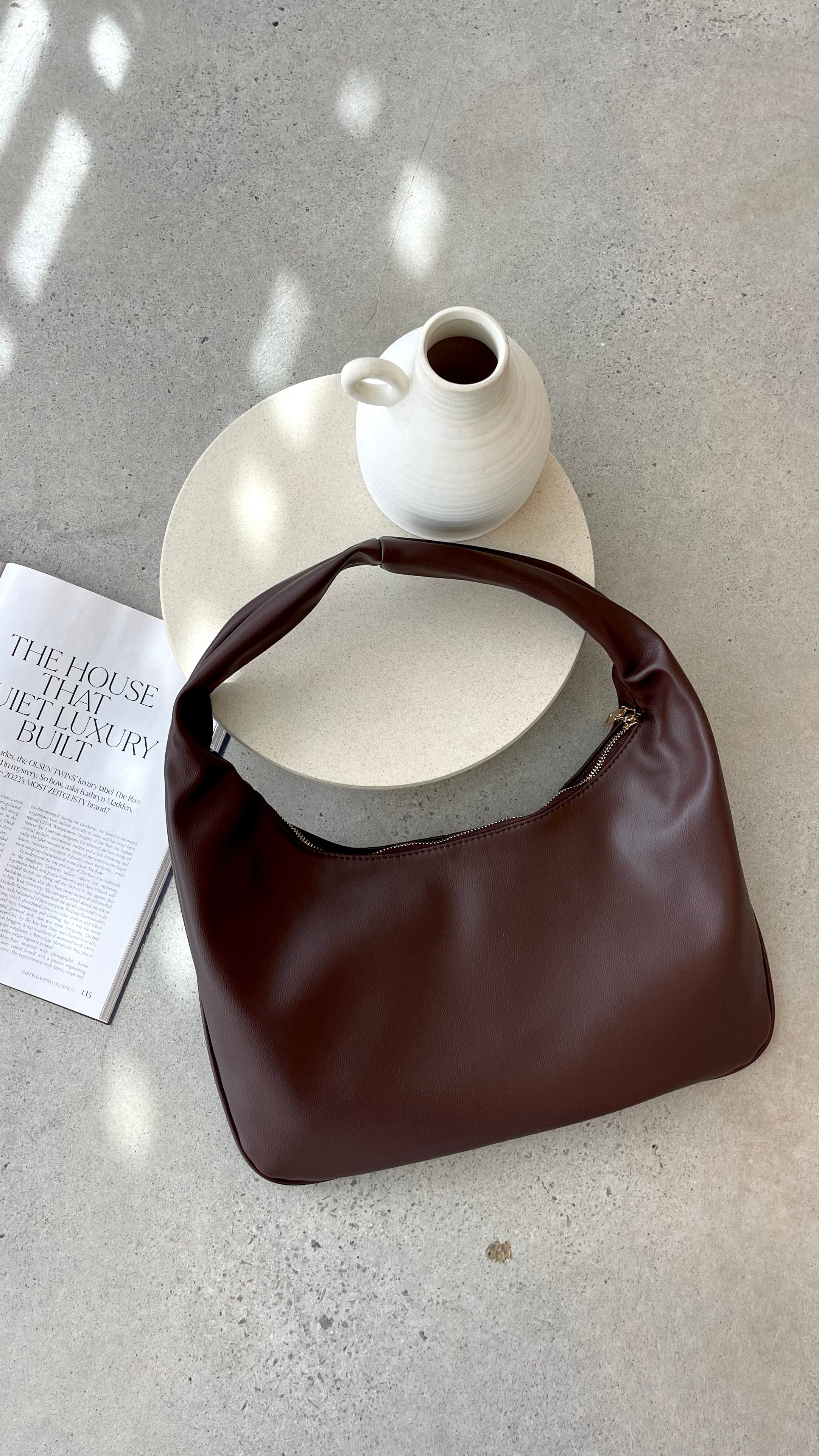 Cromwell Hobo Bag for Women - Stylish Brown Leather Shoulder Bag - Perfect for Work, Travel & Everyday Use