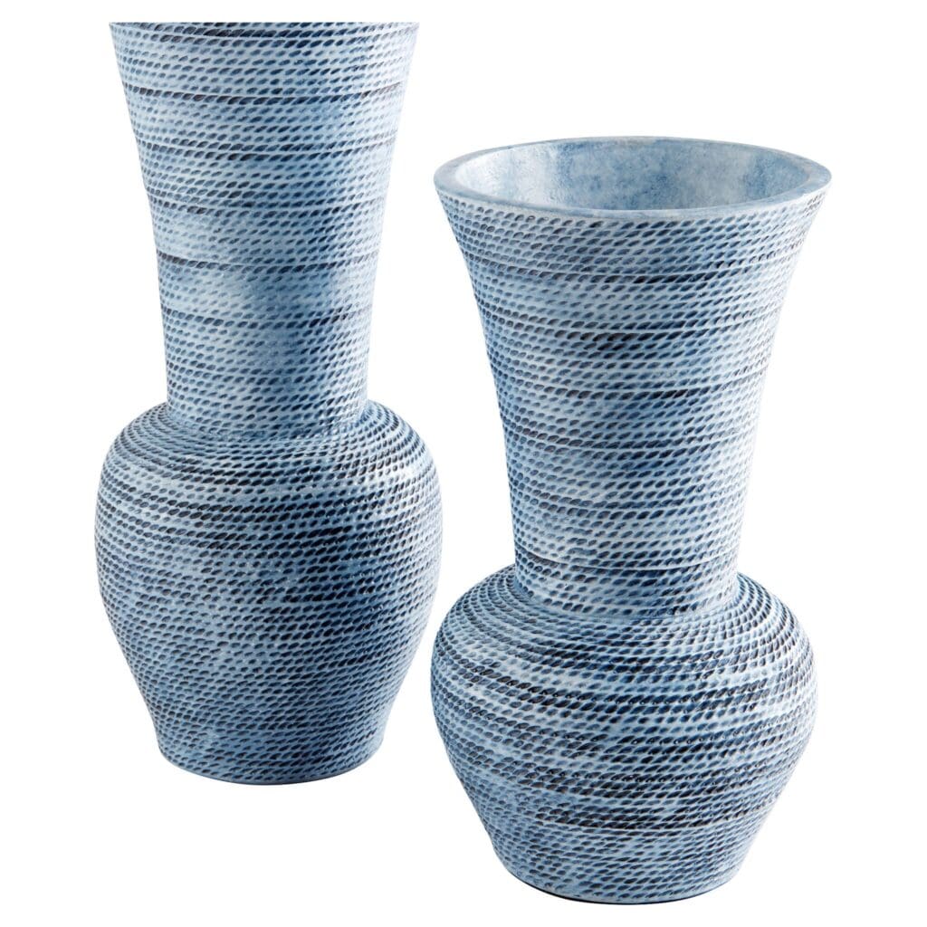 Cyan Design 11552 Hopewell Vase - Large Blue Ombre Ceramic Vase for Home Decor, Wedding Centerpiece, Living Room & Dining Table Decoration