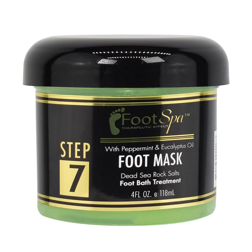 FOOT SPA Cream Mask with Peppermint & Eucalyptus Oil - 4oz Hydrating Pedicure Treatment for Tired Feet - Moisturizing Foot Care for Soft, Fresh Skin | Perfect for Post-Workout Recovery & At-Home Spa Days