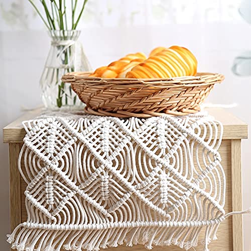 Handmade Macrame Placemats Set of 4 - Boho Chic Cotton Table Mats for Dining Room Decor, Perfect for Farmhouse Tables, Coffee Tables, and Outdoor Picnics