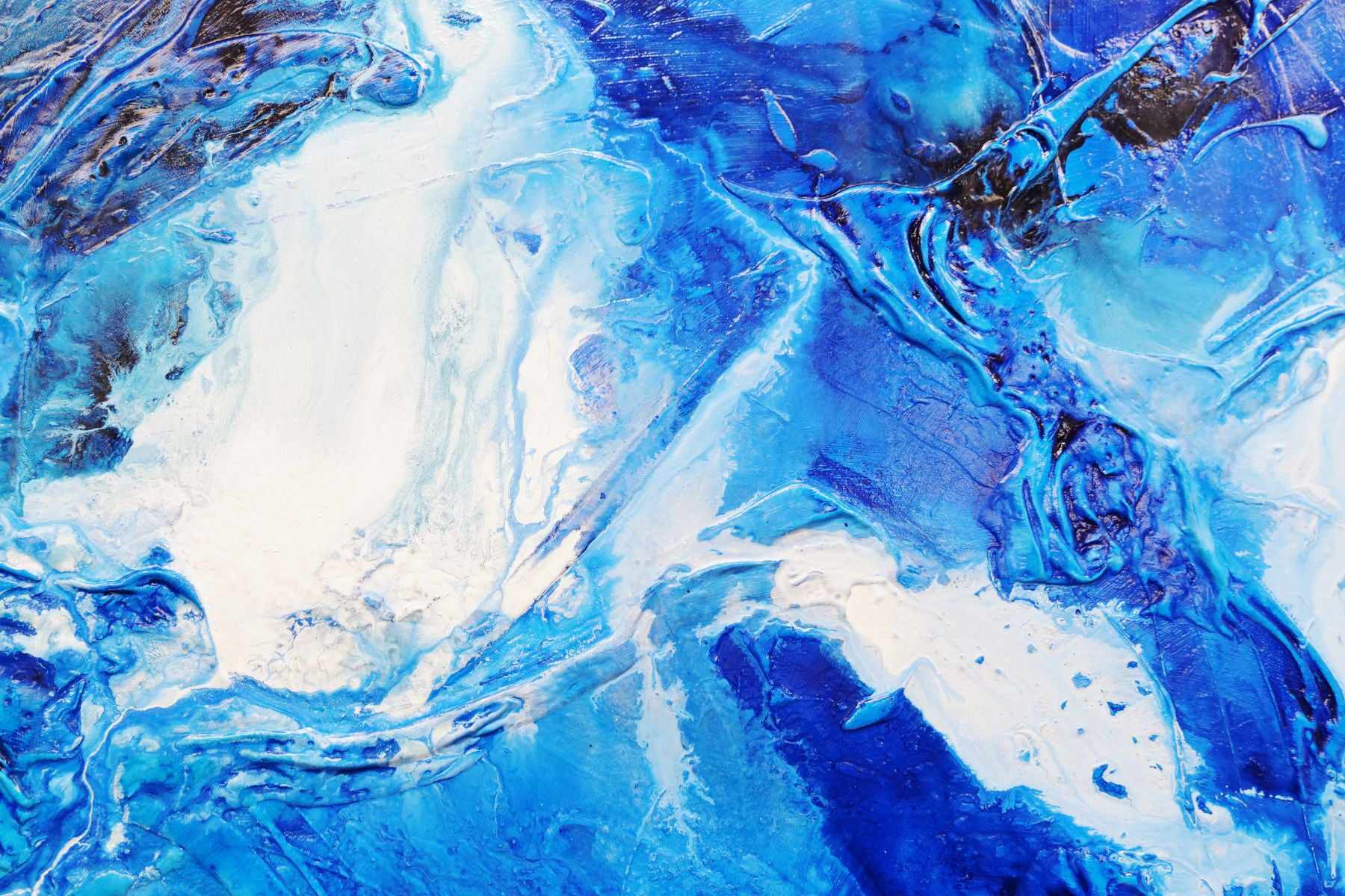 Blue Champagne 160cm x 100cm Blue White Textured Abstract Canvas Wall Art - Perfect for Living Room, Bedroom & Office Decor
