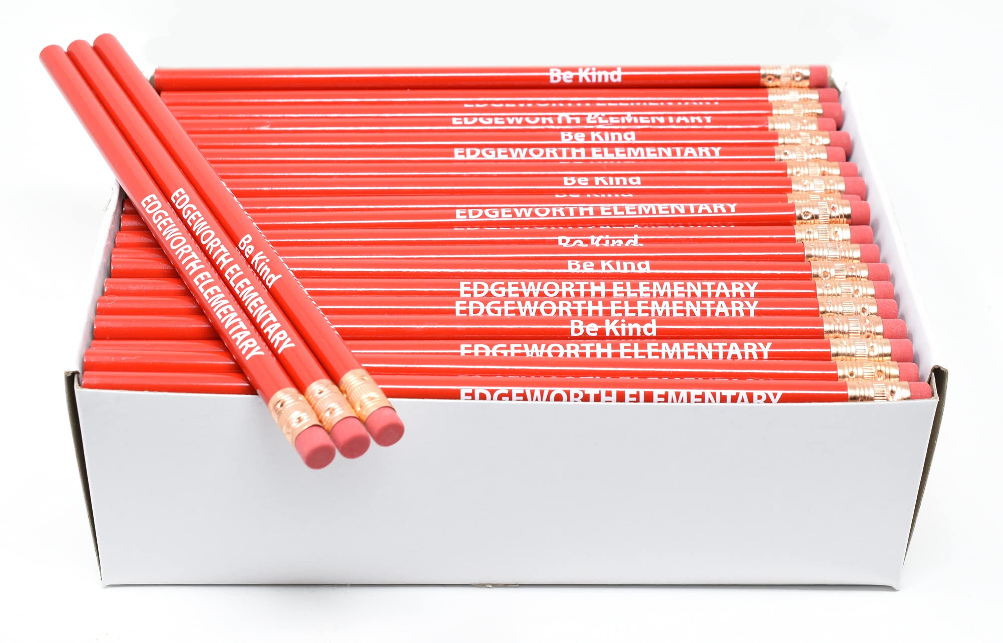 Custom Printed Promotional Pencils - Bulk 500 Pack - Personalized Round Imprinted Pencils for Business Branding, School Events & Office Supplies