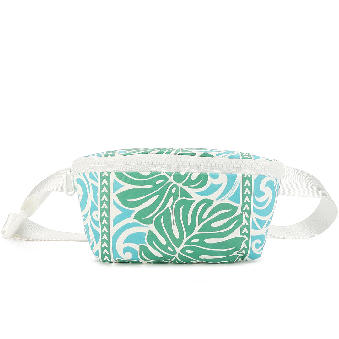Stylish Fanny Pack Waist Bag - Monstera Green for Women & Men | Perfect for Hiking, Travel, Gym & Daily Use