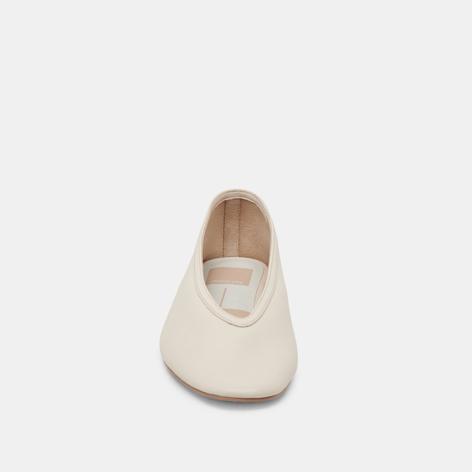 Braidy Ivory Leather Ballet Flats - Comfortable Women's Shoes for Work, Casual & Dressy Occasions