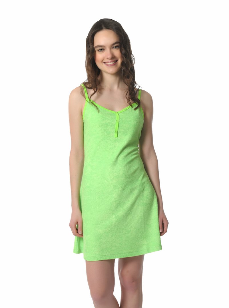 Women's Terry Cotton Tank Dress - Soft & Breathable Beach Cover Up, Casual House Dress for Summer, Lounge & Vacation Wear