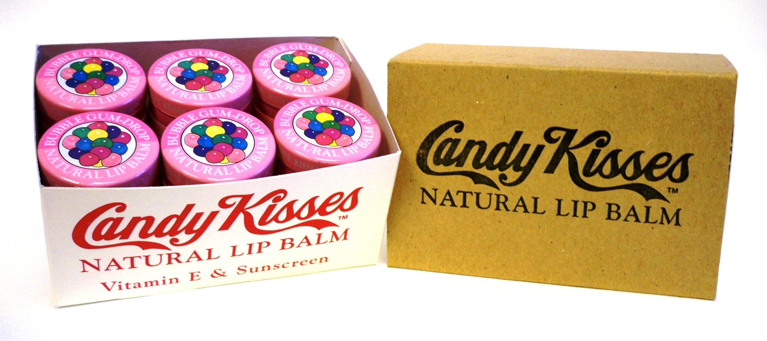 Natural Lip Balm 24 Pack - Candy Kisses Moisturizing Bubblegum Flavor Lip Care for Dry Lips | Perfect for Daily Use, Gifts, Travel & School Essentials