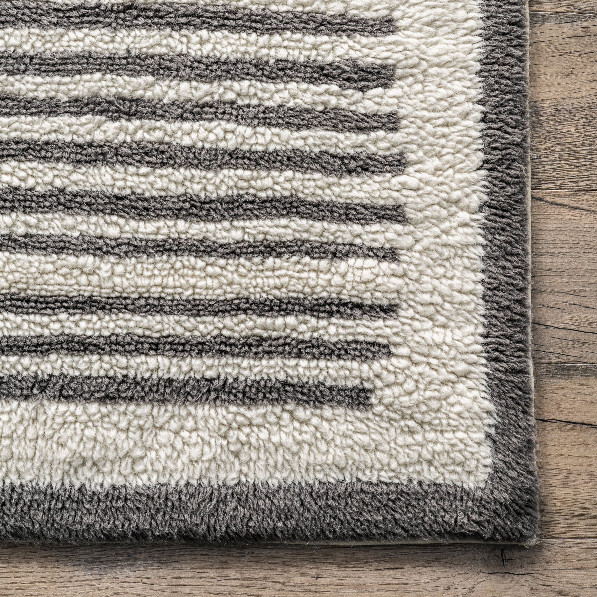Addison Wool Pinstripe Washable Rug | Ivory | Soft & Durable Area Rug for Living Room, Bedroom, or Office