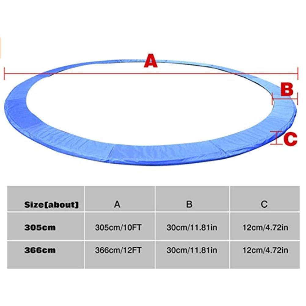10/12 FT Trampoline Spring Cover - PVC Safety Waterproof Replacement Pad & Protection Accessories for Outdoor Trampolines | Perfect for Backyard Play, Exercise & Family Fun