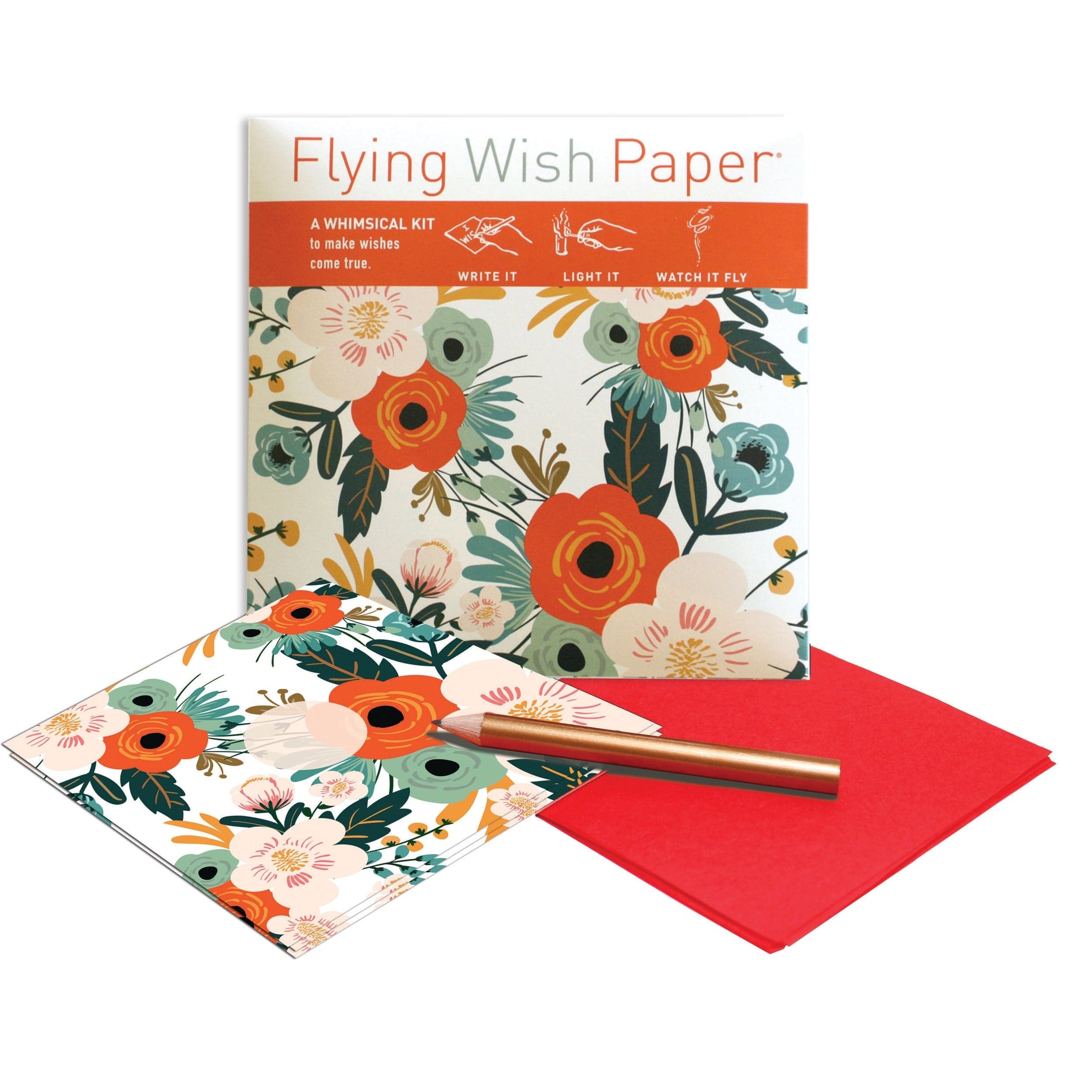 Orange Blossom Mini Flying Wish Paper - Magical Burning Wish Notes for Parties, Weddings & Celebrations - Send Your Wishes to the Sky