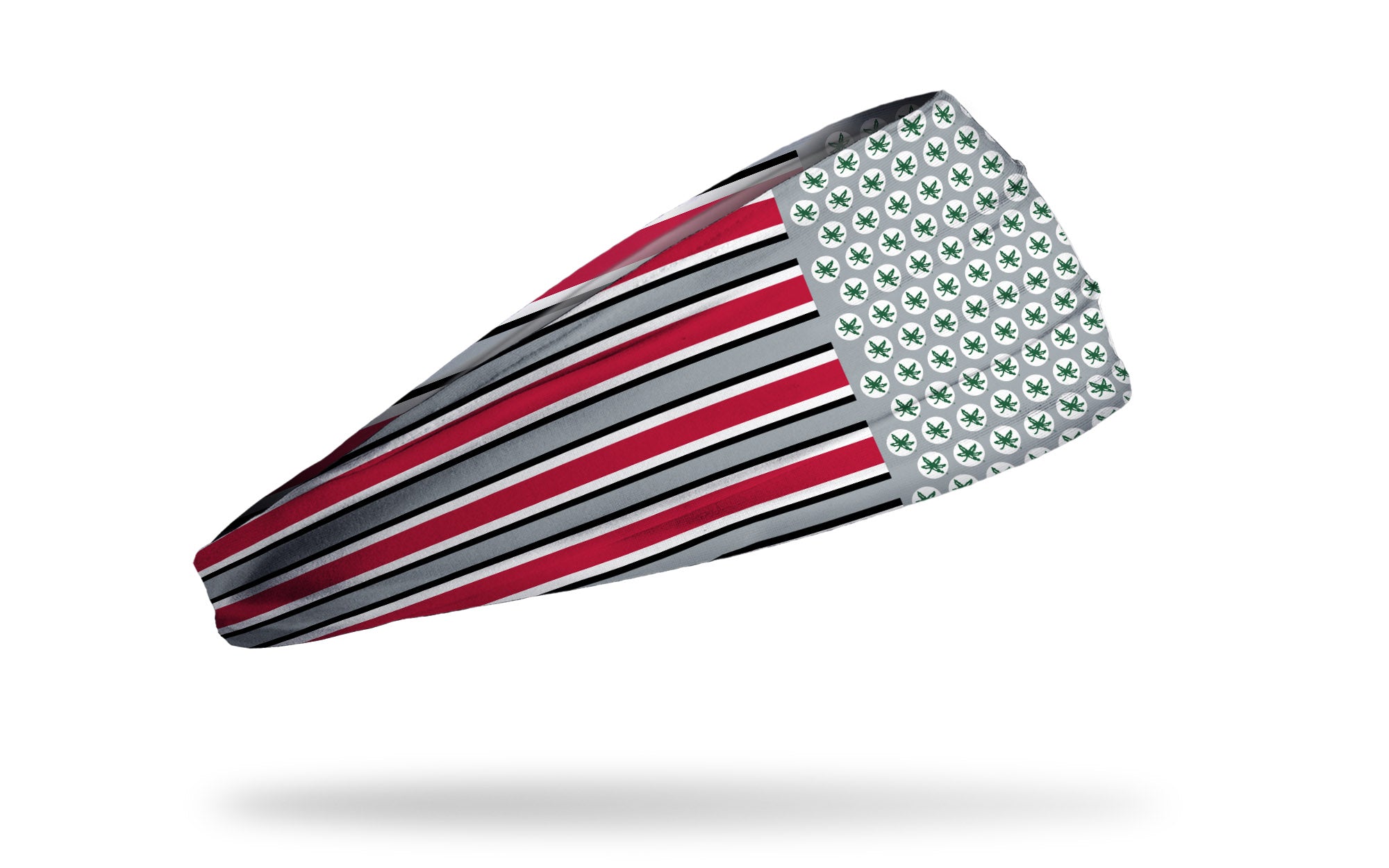 Ohio State Buckeyes Flag Big Bang Lite Headband - Adjustable Sports Headband for Running, Basketball, and Workouts - Show Your Team Spirit!