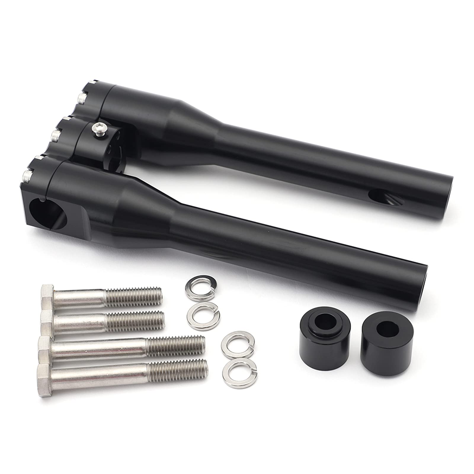 TOFR Club Style 1 Inch Handlebar Risers (10 & 11 Inch) - Universal Fit for Harley Davidson Dyna, Softail, Sportster & Touring Models - Perfect for Custom Bike Builds & Comfortable Riding