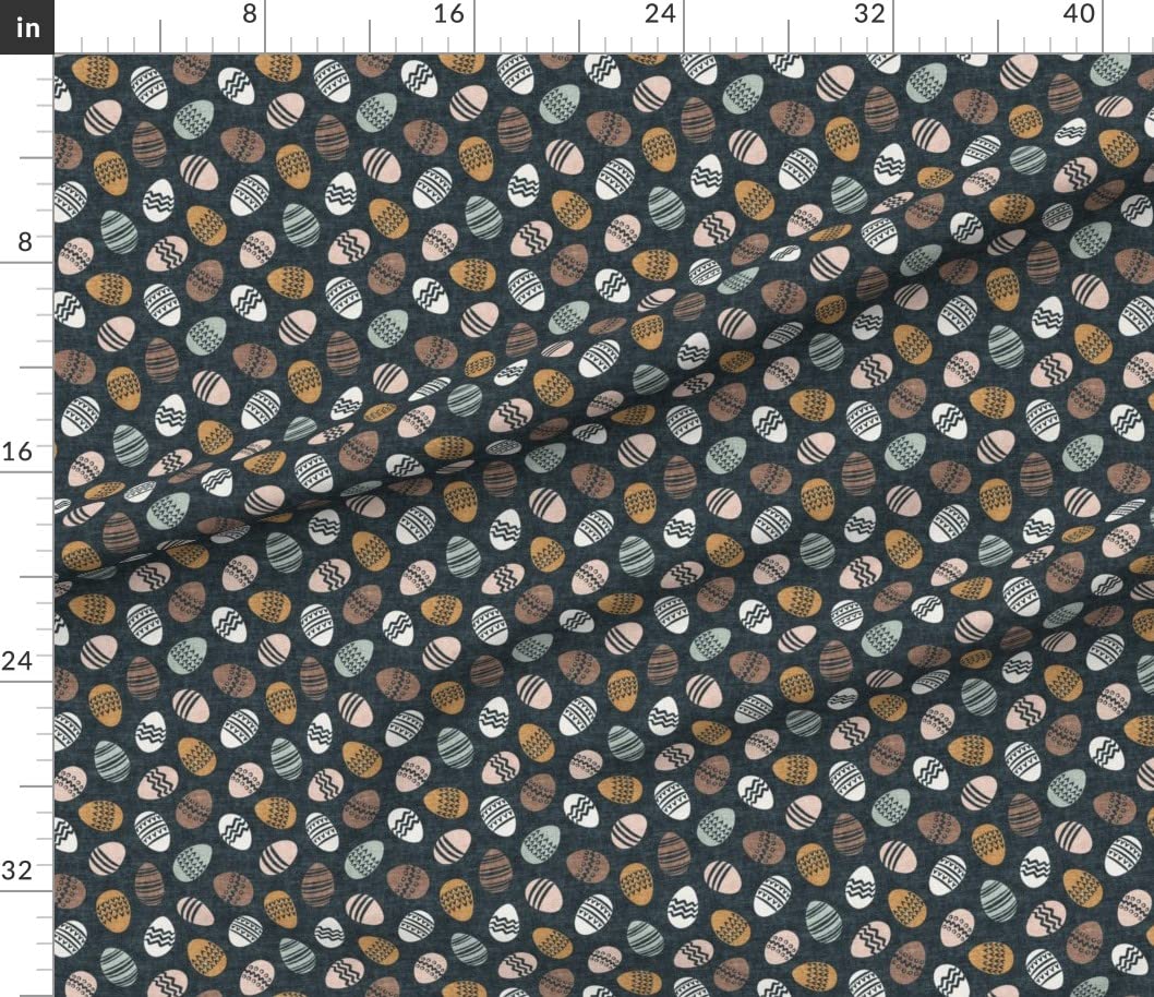 Easter Eggs Natural Blue Cute Pastel Egg Printed Cotton Poplin Fabric by The Yard - Perfect for Sewing, Shirting, Quilting, Dresses, Apparel & DIY Crafts - Ideal for Spring Decor, Easter Projects & Home Sewing
