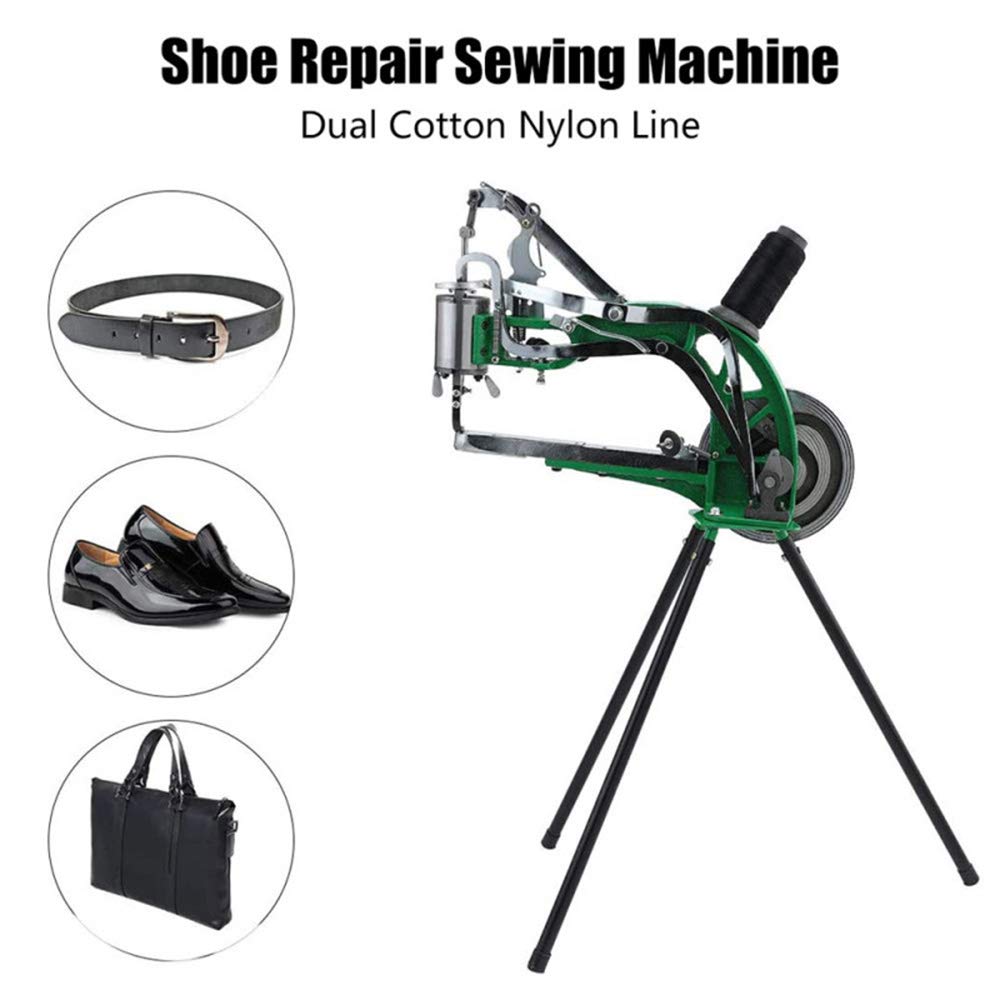 Professional Hand Cobbler Sewing Machine - Dual Cotton & Nylon Line Leather Stitching Tool for Shoes, Bags, Clothes Repair | Perfect for Home DIY, Shoe Repair Shops & Leather Craft Projects