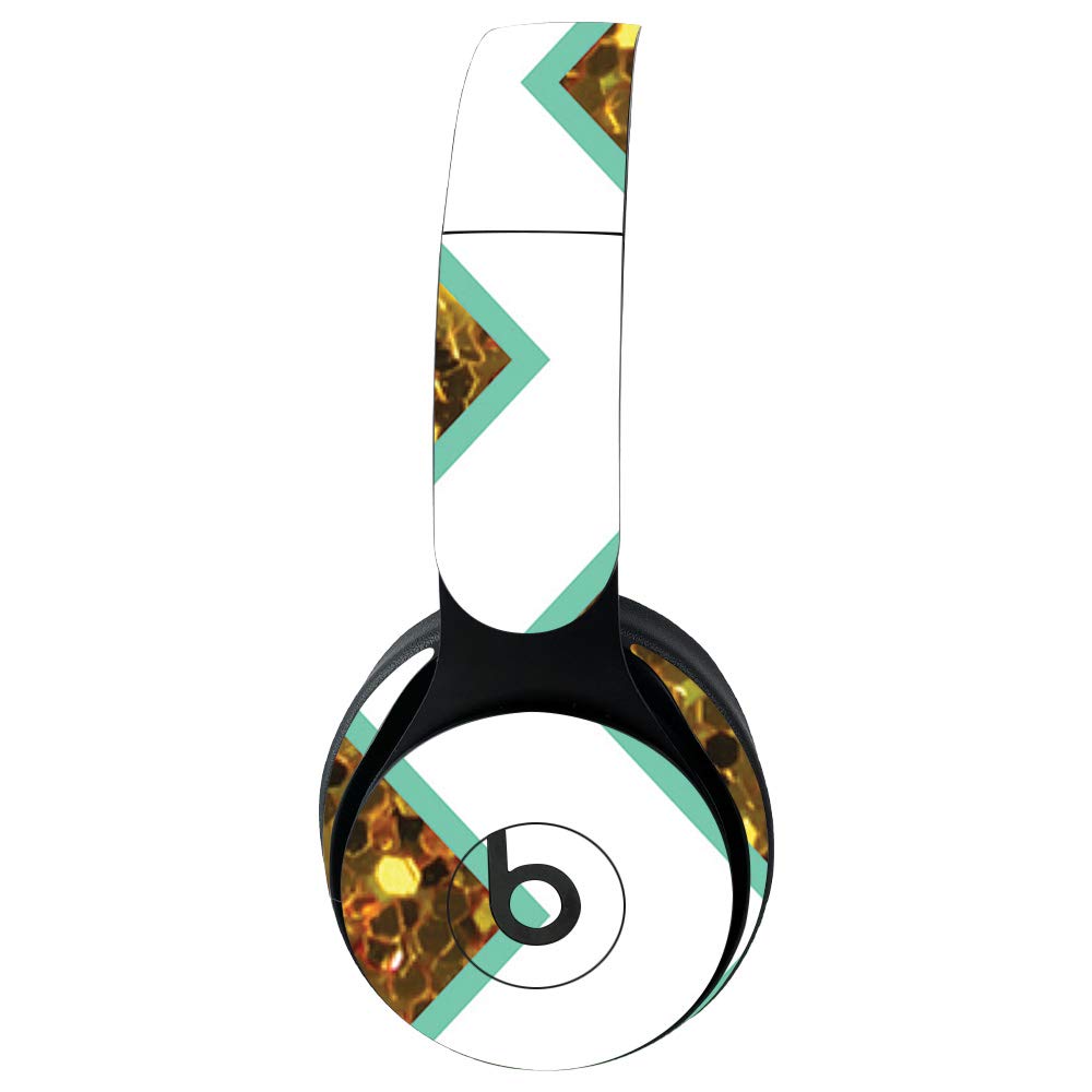 MightySkins Vinyl Decal Wrap Cover for Beats Solo Pro Wireless Headphones - Glitzy Chevron Design | Protective & Durable Skin | Easy to Apply & Remove | Made in USA | Perfect for Travel, Gym & Daily Use