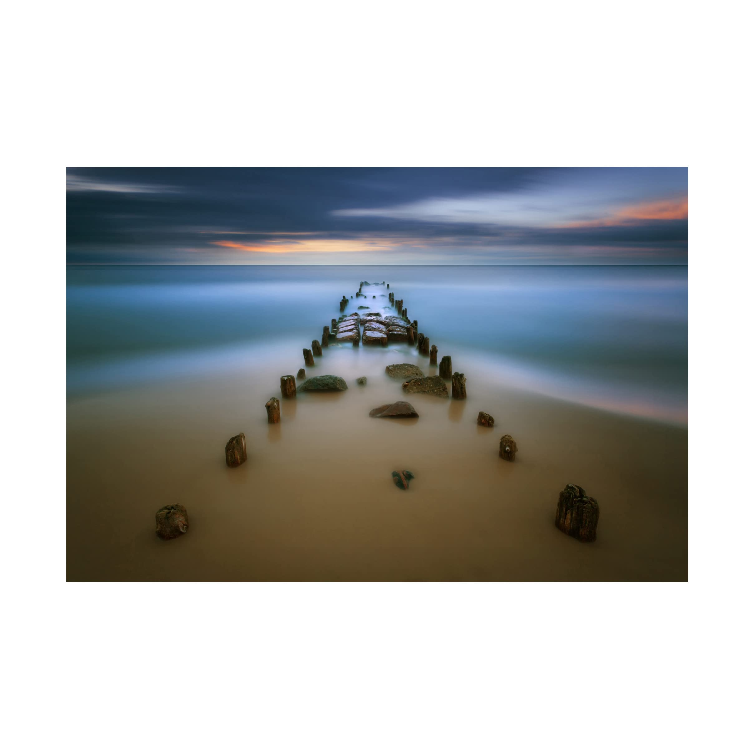 Trademark Fine Art 'Baltic' by Krzysztof Browko - Stunning Canvas Wall Art for Living Room, Bedroom & Office Decor | Modern Coastal Landscape Painting