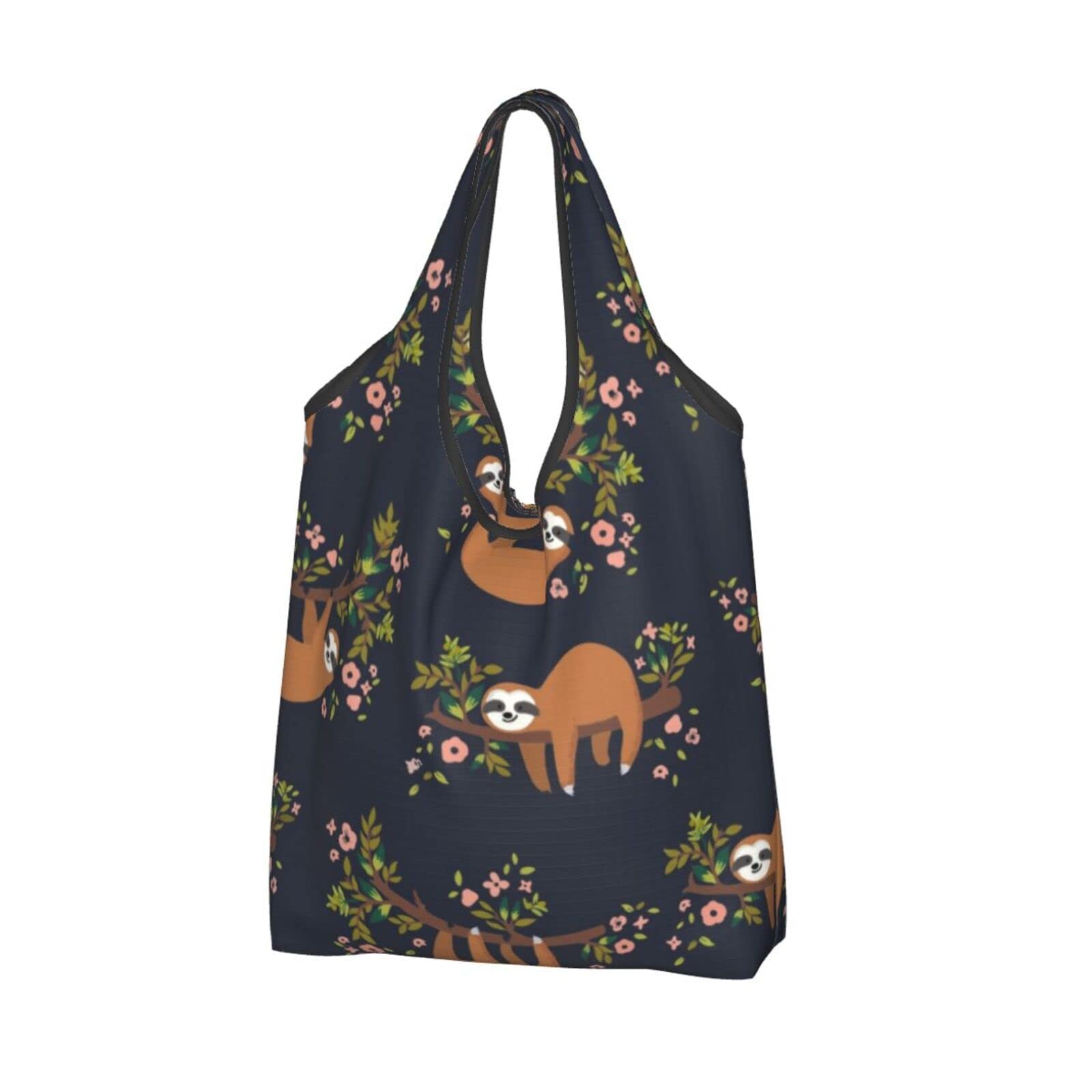 Foldable Reusable Grocery Bags - Large Eco-Friendly Shopping Tote Bags, Machine Washable & Durable for Supermarket, Farmers Market, Beach & Travel - Cute Kitchen Storage Solution