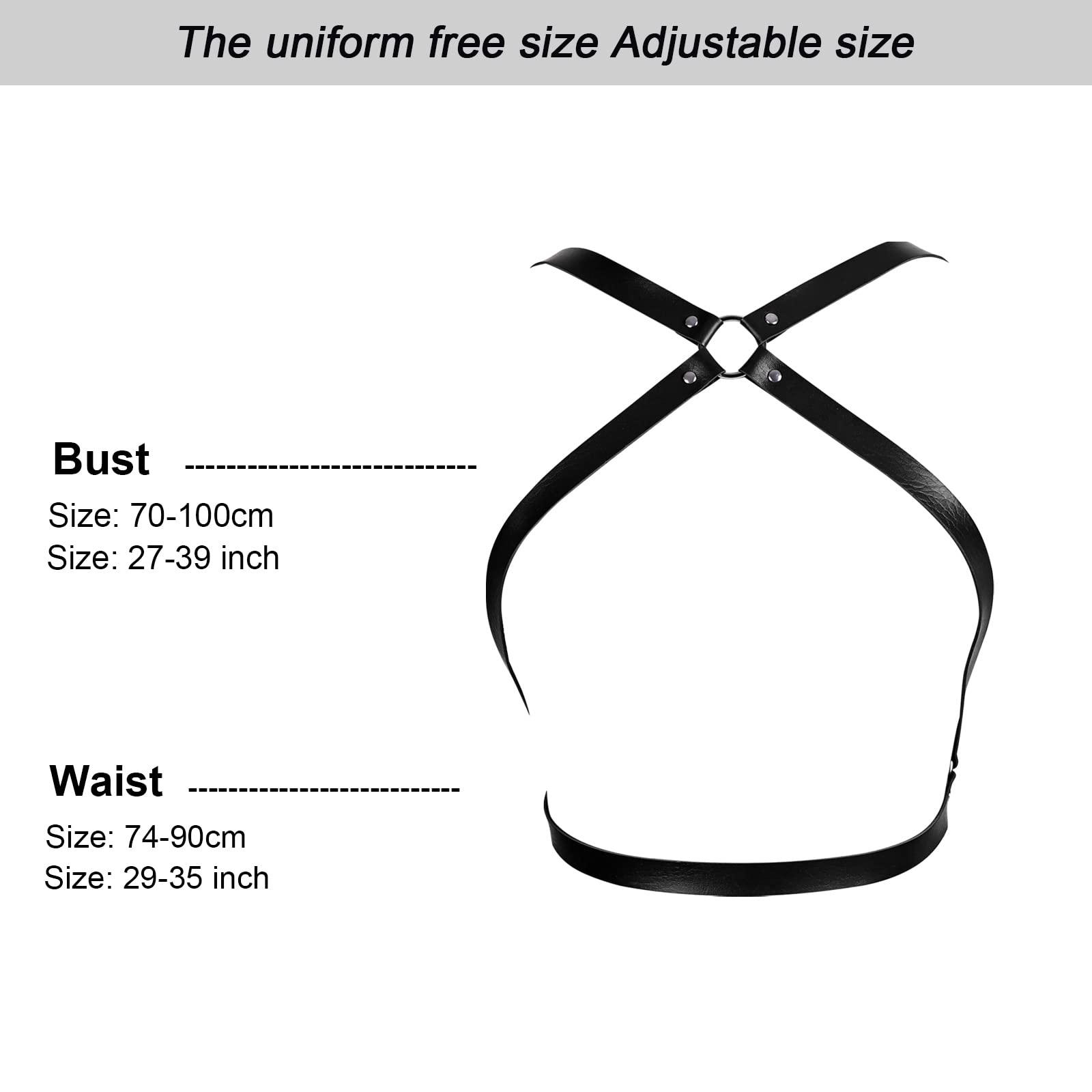 Adjustable Women's Fashion Body Harness Bra - Full Cage Belt Lingerie for Halloween, Rave, Dance & Photography - Perfect for Cosplay, Parties & Boudoir Shoots