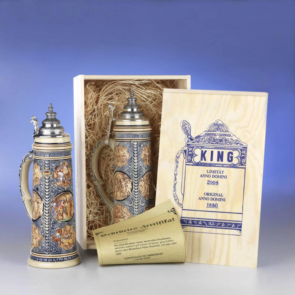 Authentic German Beer Steins - Handcrafted Limited Edition Collectible Drinking Mugs for Oktoberfest & Home Bar Decor - Perfect Gift for Beer Lovers & German Culture Enthusiasts