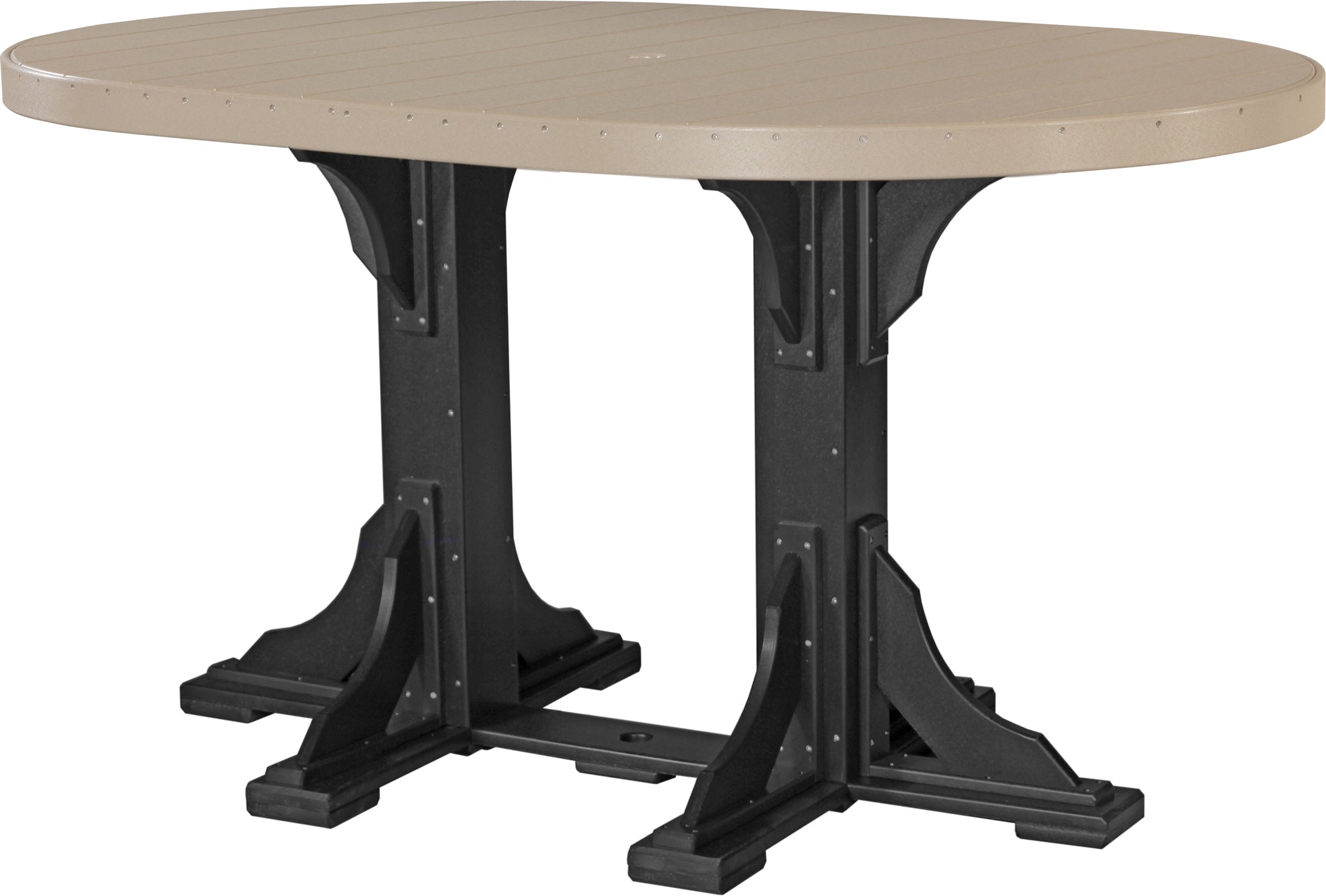 LuxCraft 4' x 6' Oval Dining Table Set for 6 - Modern Kitchen & Dining Room Furniture - Perfect for Family Gatherings, Dinner Parties & Small Spaces