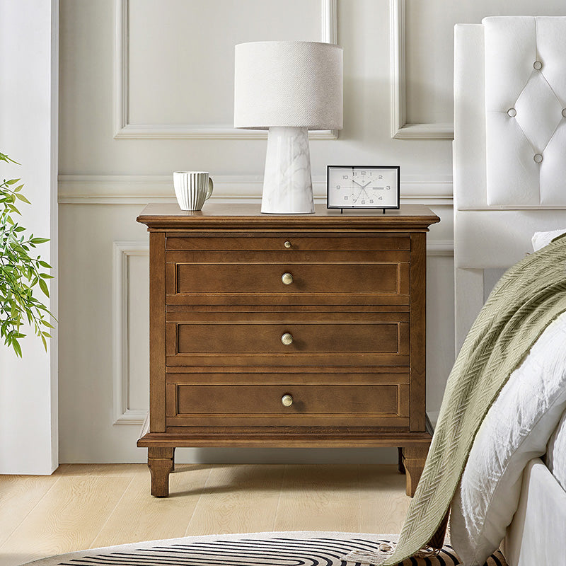Galatea 3-Drawer Nightstand with USB Charging Ports & Power Outlets - Modern Bedside Table with Storage for Bedroom, Living Room or Office